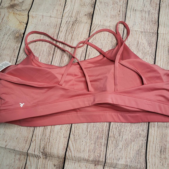 OLD NAVY Pink Strappy Padded Athletic Racerback Sports Bra 4X - Picture 3 of 5